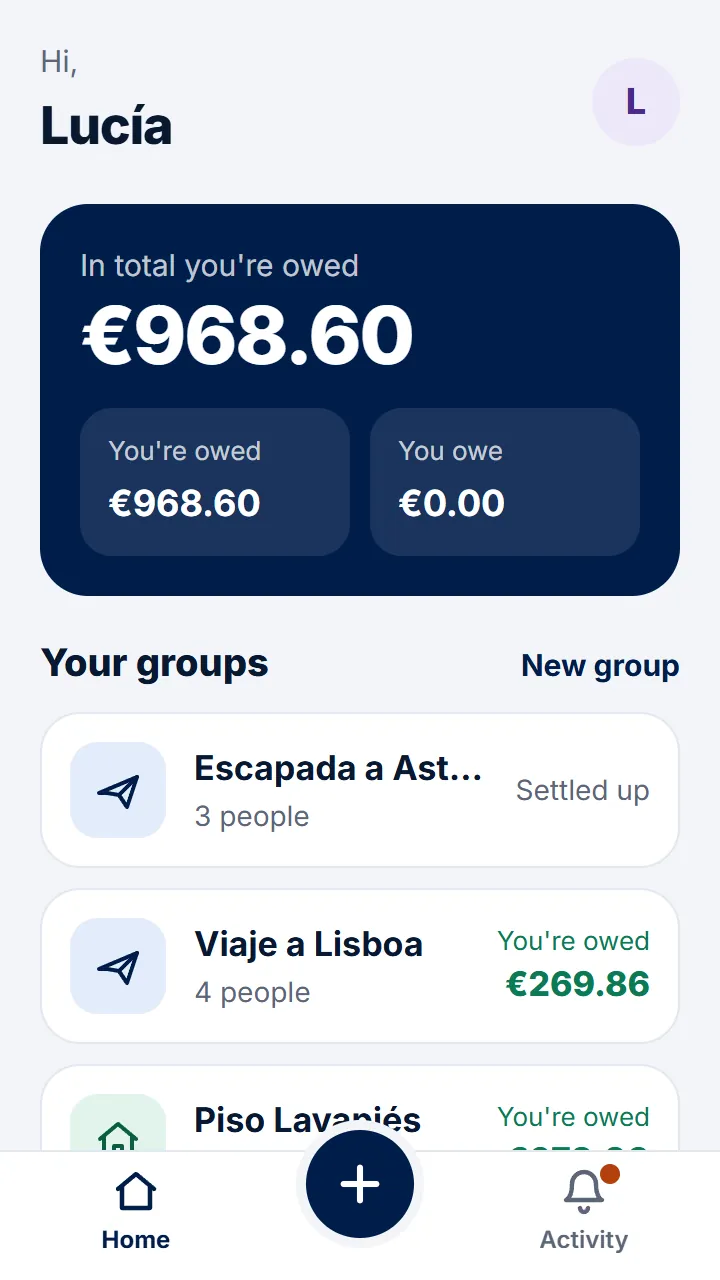 On Home, tap «New group».