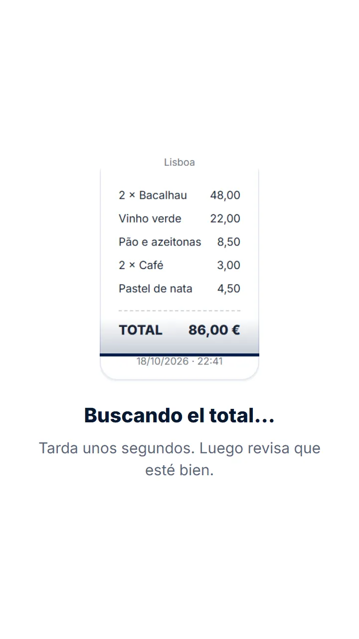 Haz la foto o elígela de la galería. En unos segundos está leído.